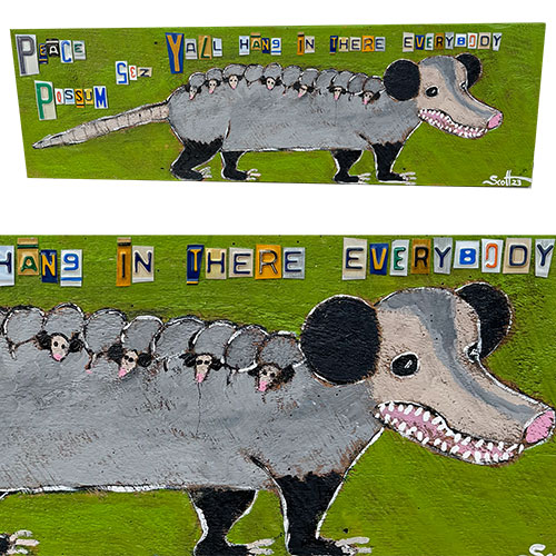 Scott McQueen 37x11 Peace Possum WP3893